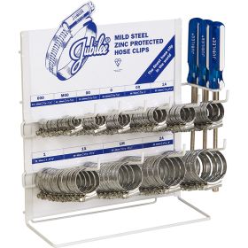 CD100 Jubilee Clip Dispenser 100 Clips & 3 Flexidrivers (Mild Steel Zinc Plated)