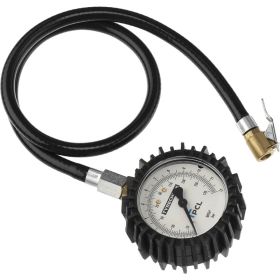 DPG1H08 Tyre Check Dial Gauge (63mm Dia) 0-170 psi & 0-12 bar - Euro Clip-On Connector
