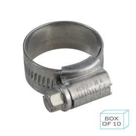 JC1825/ST Jubilee Hose Clip Size 0X (18-25mm) 304 Stainless Steel (Supplied in Box of 10)
