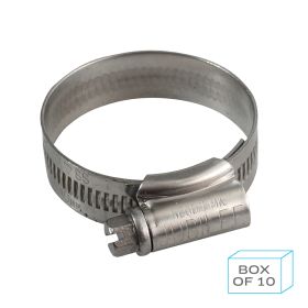 JC3040/ST Jubilee Hose Clip Size 1X (30-40mm) 304 Stainless Steel (Supplied in Box of 10)