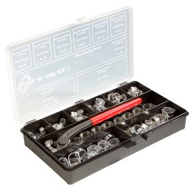 OK175P Jubilee O Clip Kit 175 Clips with Side Closing Pincer (Contained in a Plastic Box)