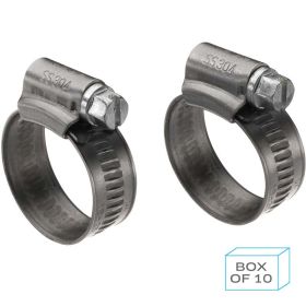 PC1320SS Worm Drive Hose Clip (13-20mm) - 304 Stainless Steel (Supplied in a Box of 10)