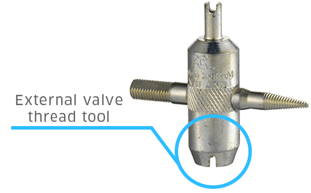 External thread valve