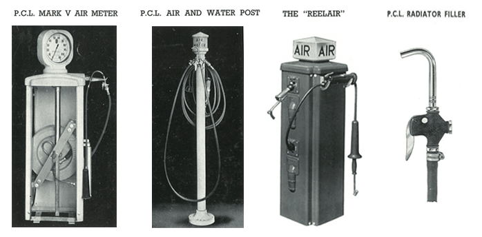 PCL's MARK V, REELAIR, Air and Water Post and Radiator filler in the 1956 catalogue