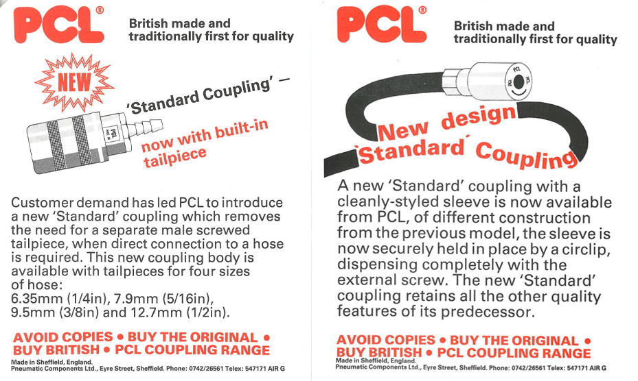 PCL Standard Coupling in 1987