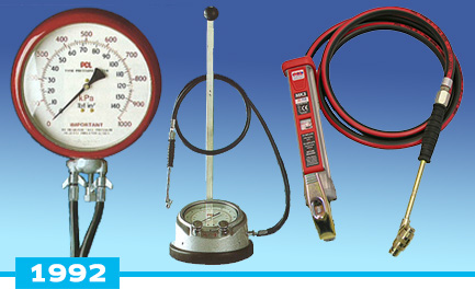 PCL's MK3 tyre inflator, wall meter and pavement gauge in 1993