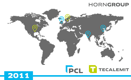 World map of the HORNGROUP companies