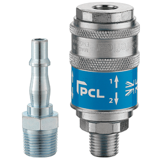 PCL Airline Airflow Couplings and Adaptors 1/4" UK made in Sheffield 
