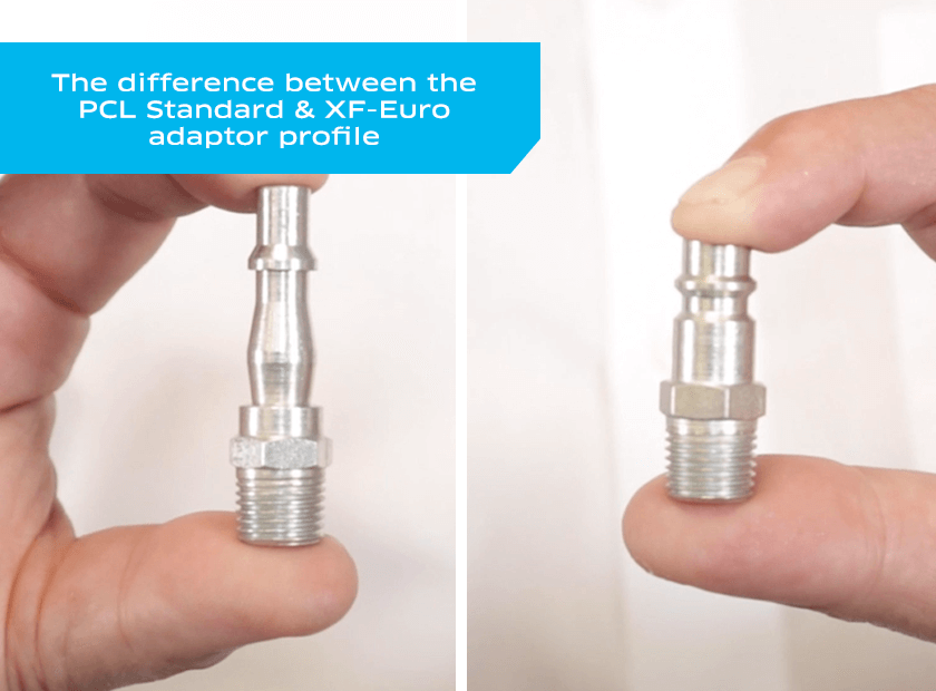 What is the difference between PCL Standard and XF-Euro adaptor profiles?