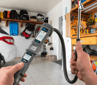 airlite eco Tyre Inflator in a home garage